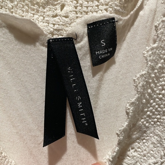 White Tank Top with Lace Trimmed Straps - Picture 4 of 7